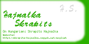 hajnalka skrapits business card